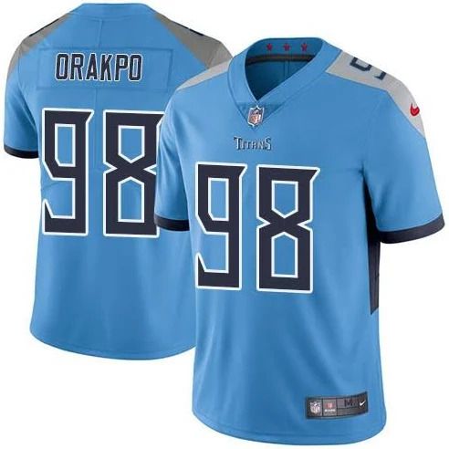 Men Tennessee Titans 98 Brian Orakpo Nike Light Blue Vapor Limited NFL Jersey